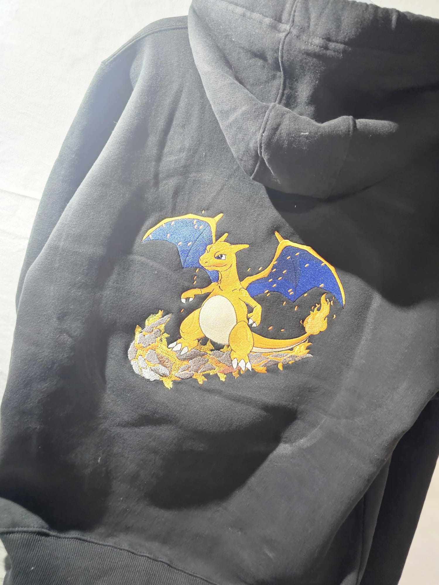 Fire Dragon Custom Embroidered Hoody - Front, Back and both Logo Designs - Adult and Children