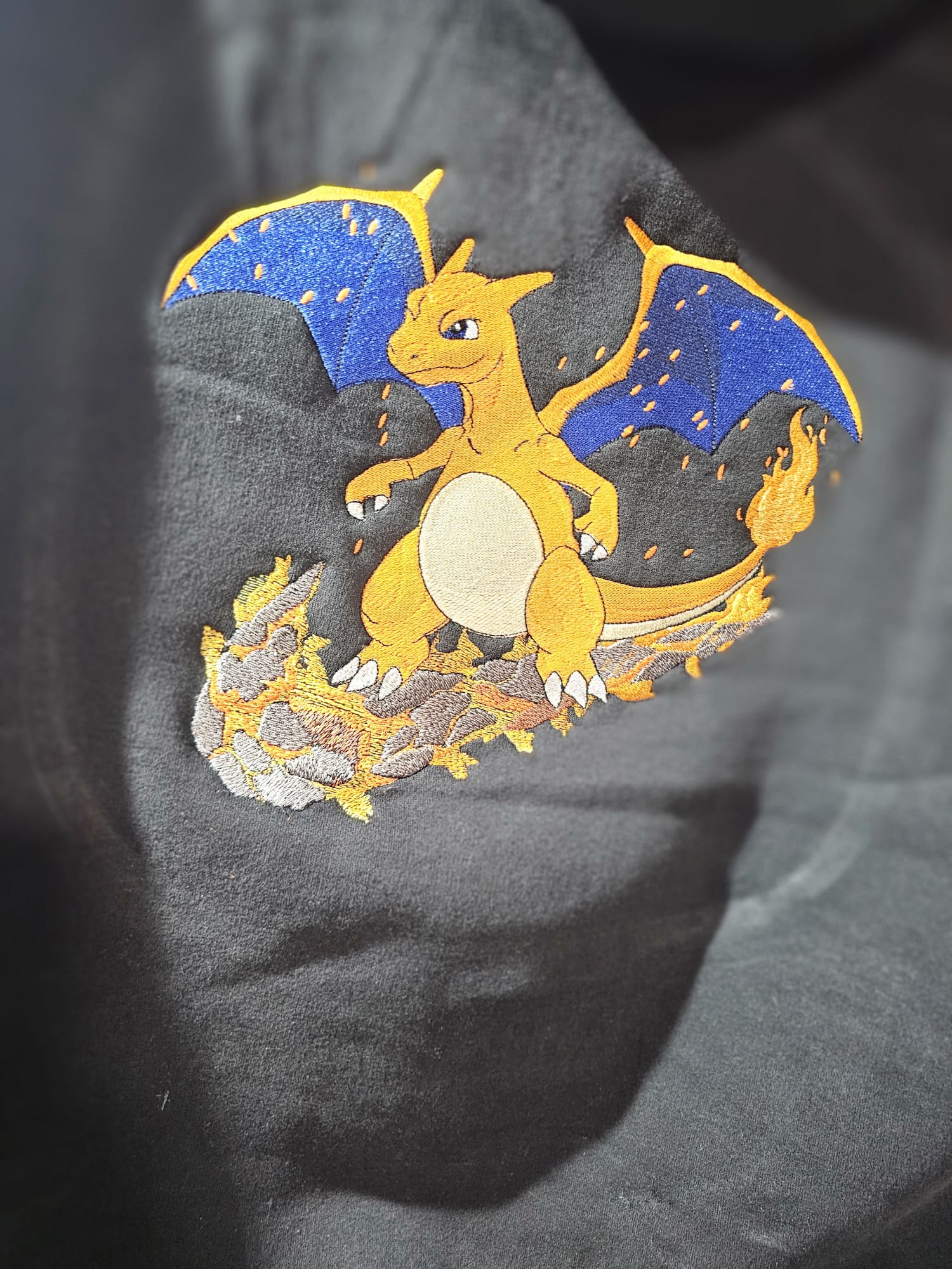 Fire Dragon Custom Embroidered Hoody - Front, Back and both Logo Designs - Adult and Children
