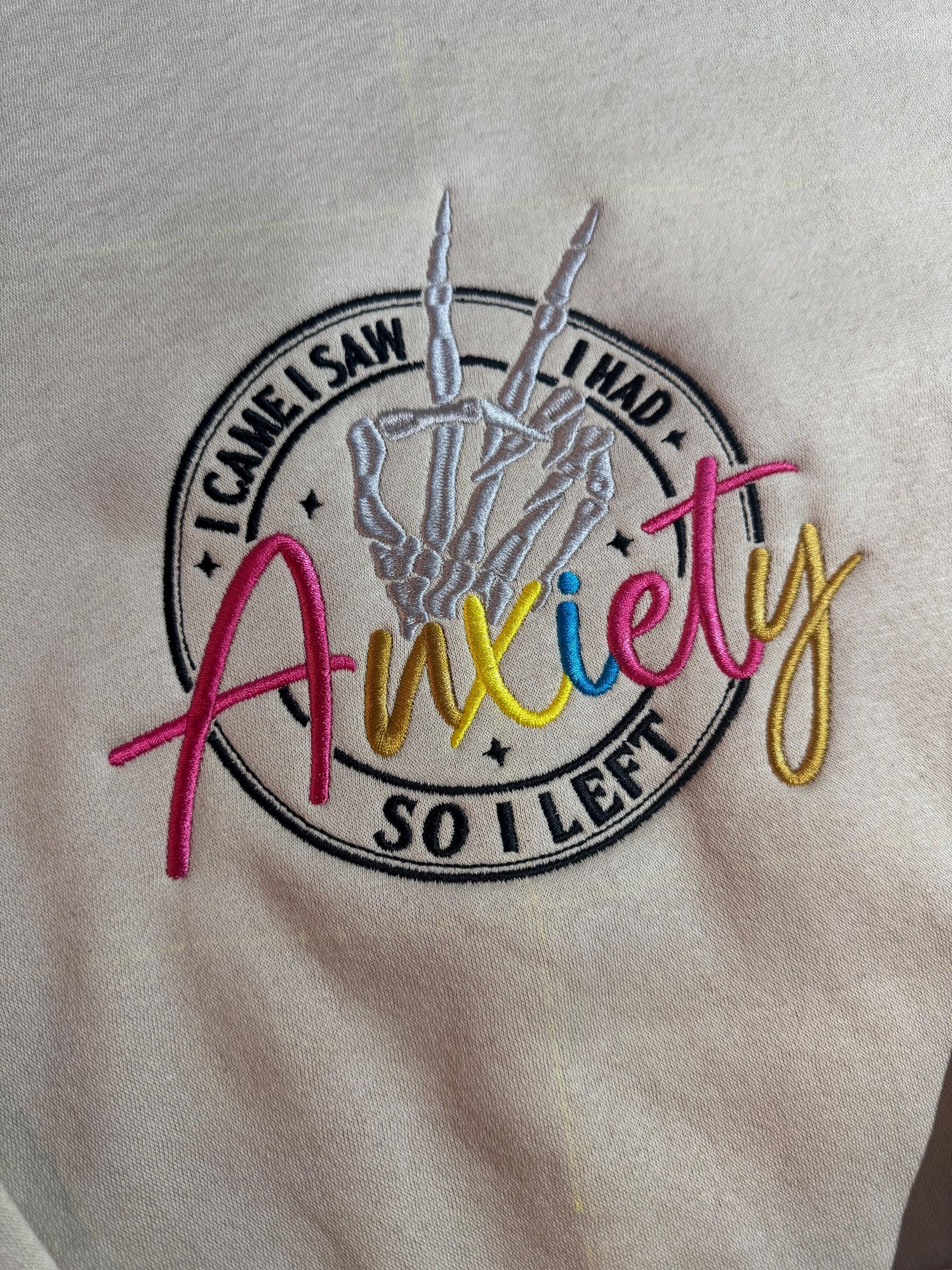 Embroidery small logo came saw left anxiety T-shirt adults