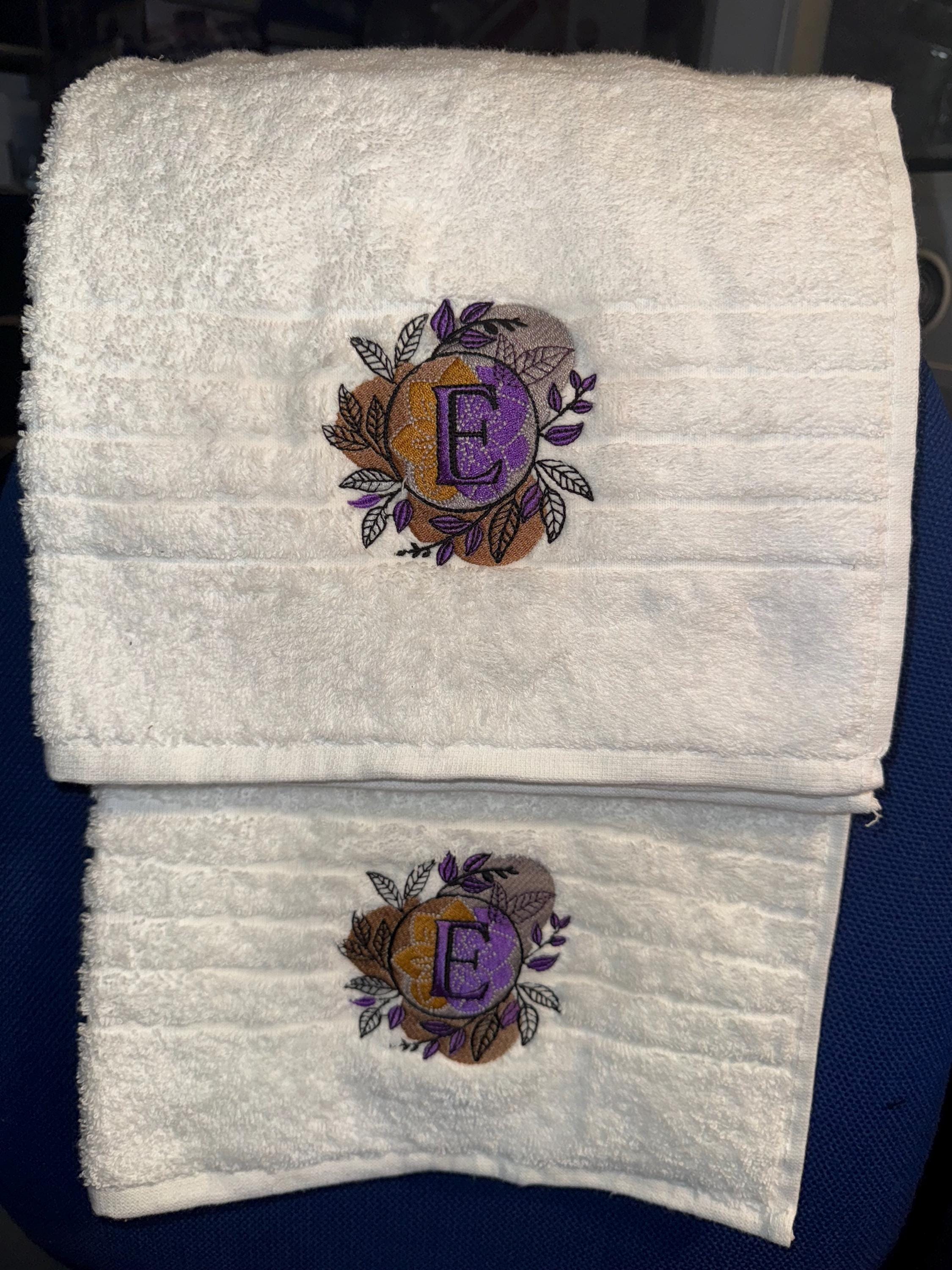 Embroidered Egyptian Cotton Towel: Personalized Logo, Monogrammed Face Cloth