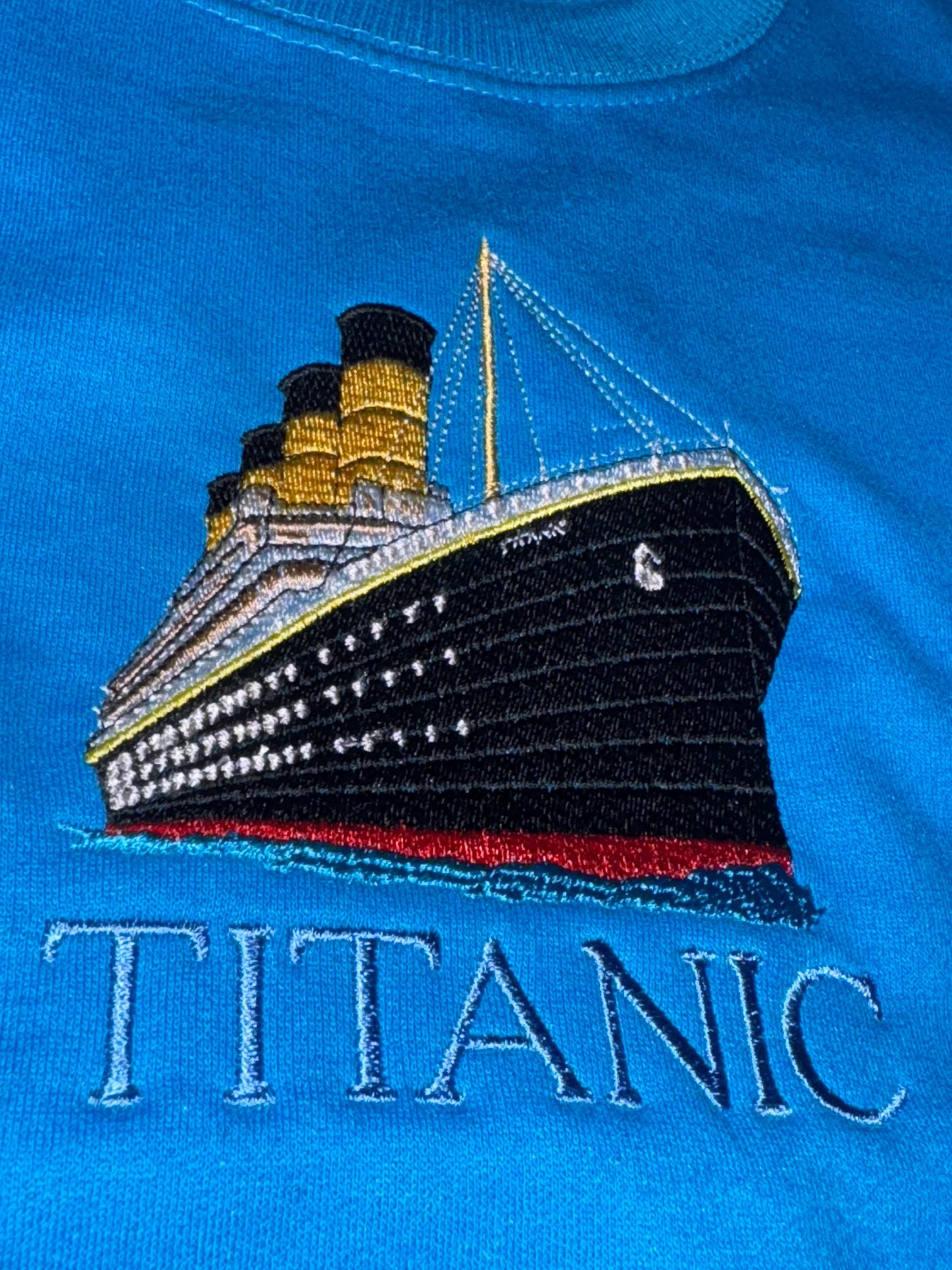 Adults embroidered titanic sweatshirt