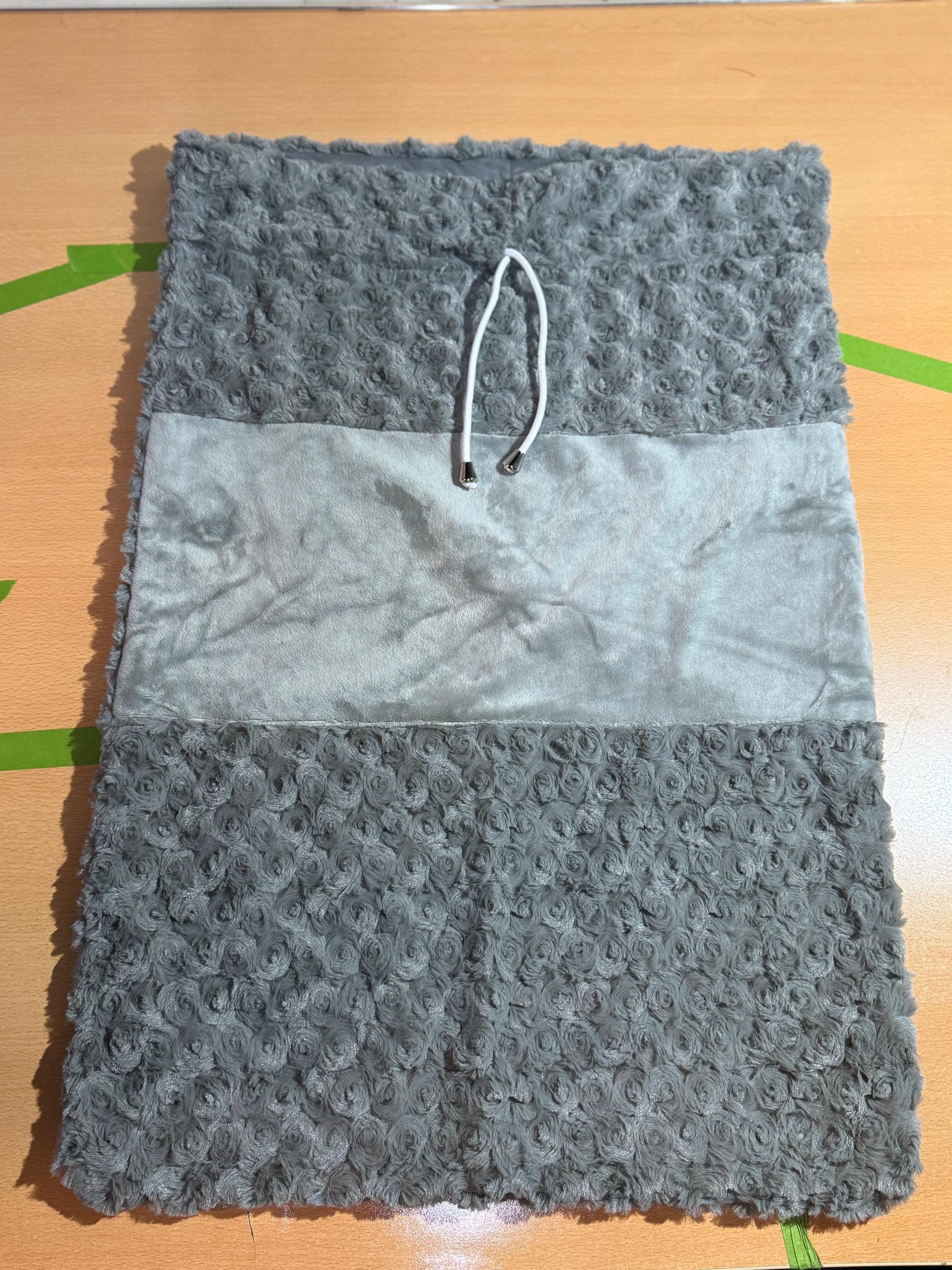 Plush 2 Piece Grey Christmas Stocking and Sack Embroided personalisation