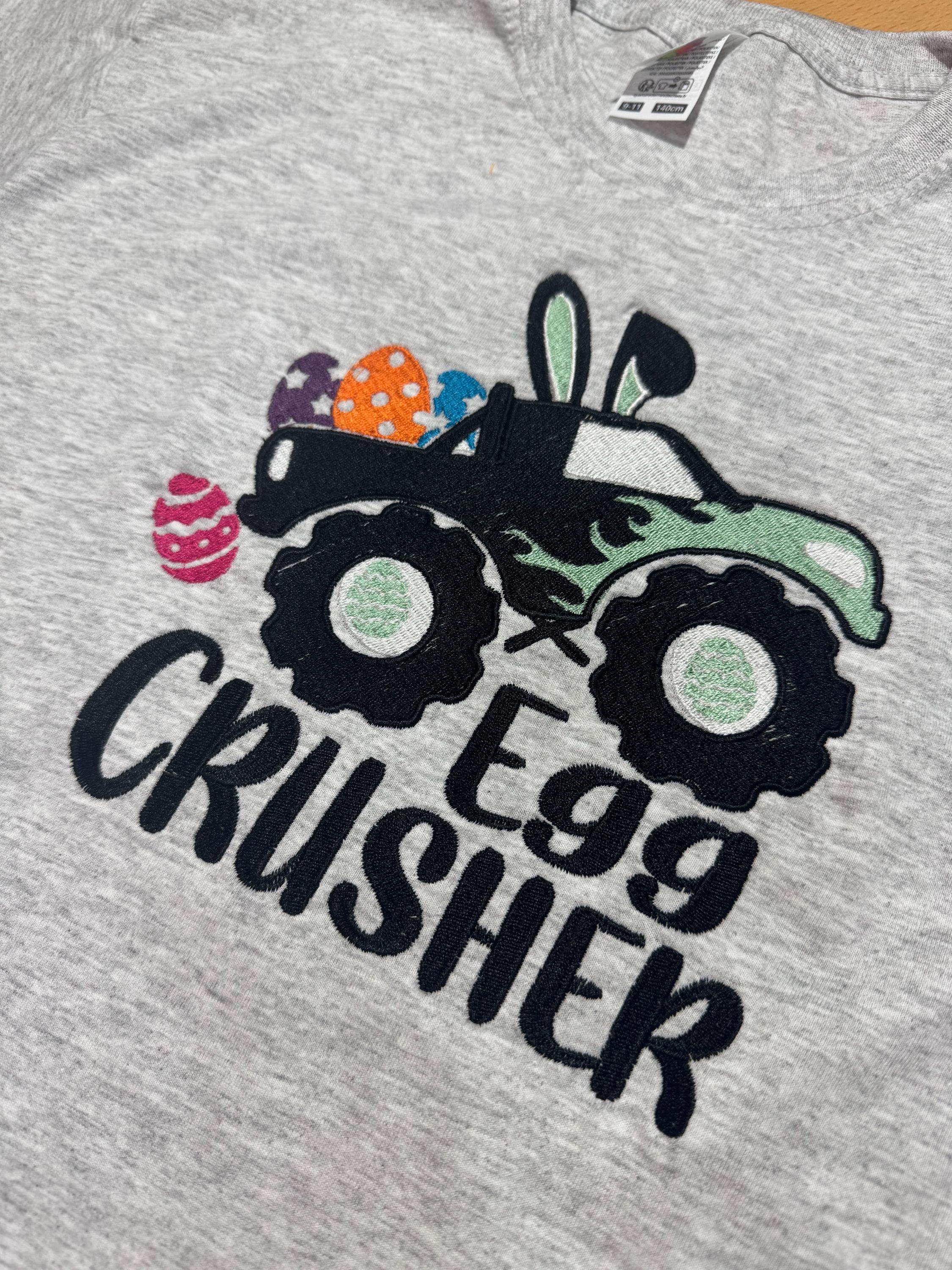 Easter monster truck embroidered tshirt