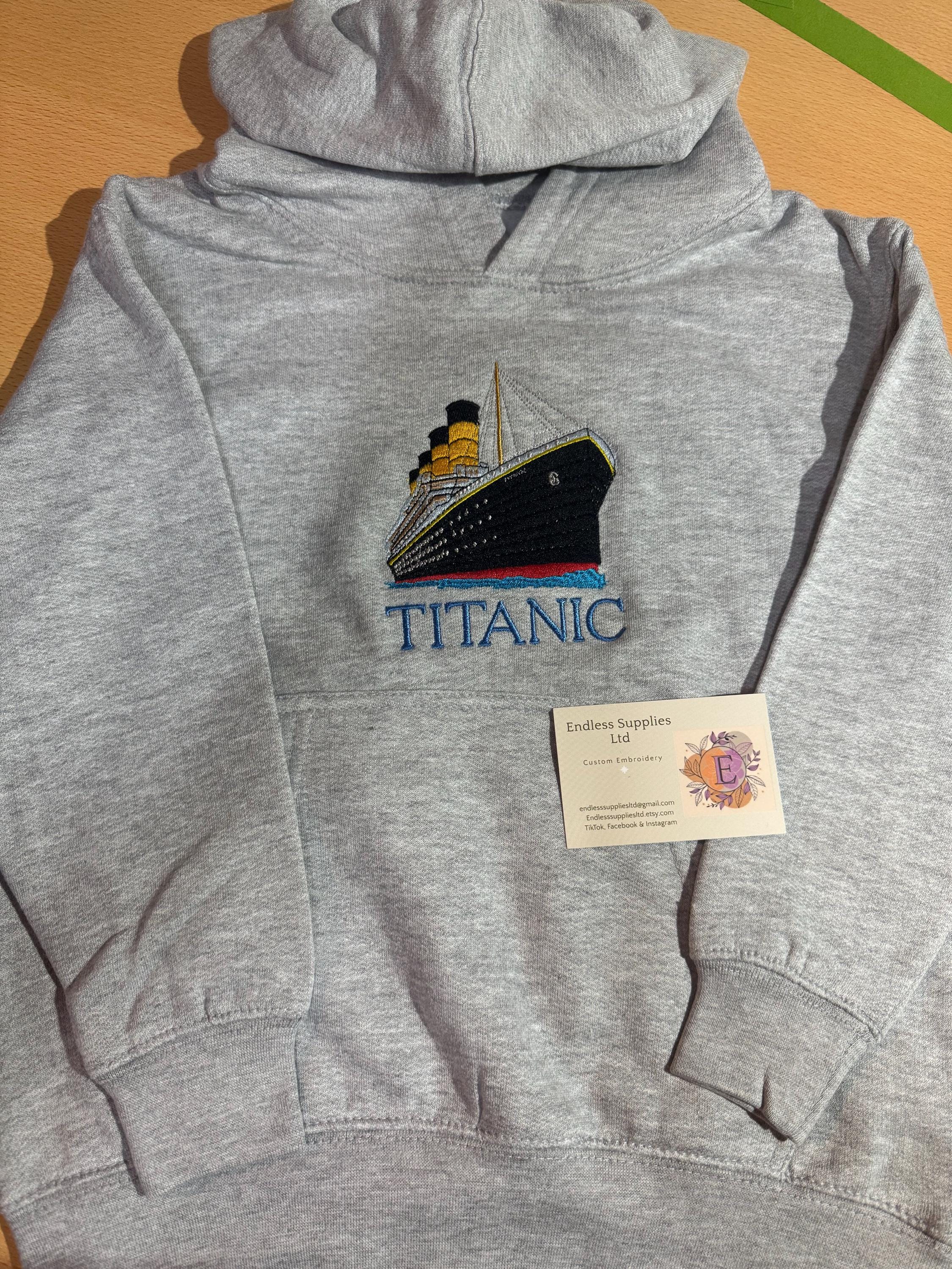 Childrens Embroidered Titanic Hoodie