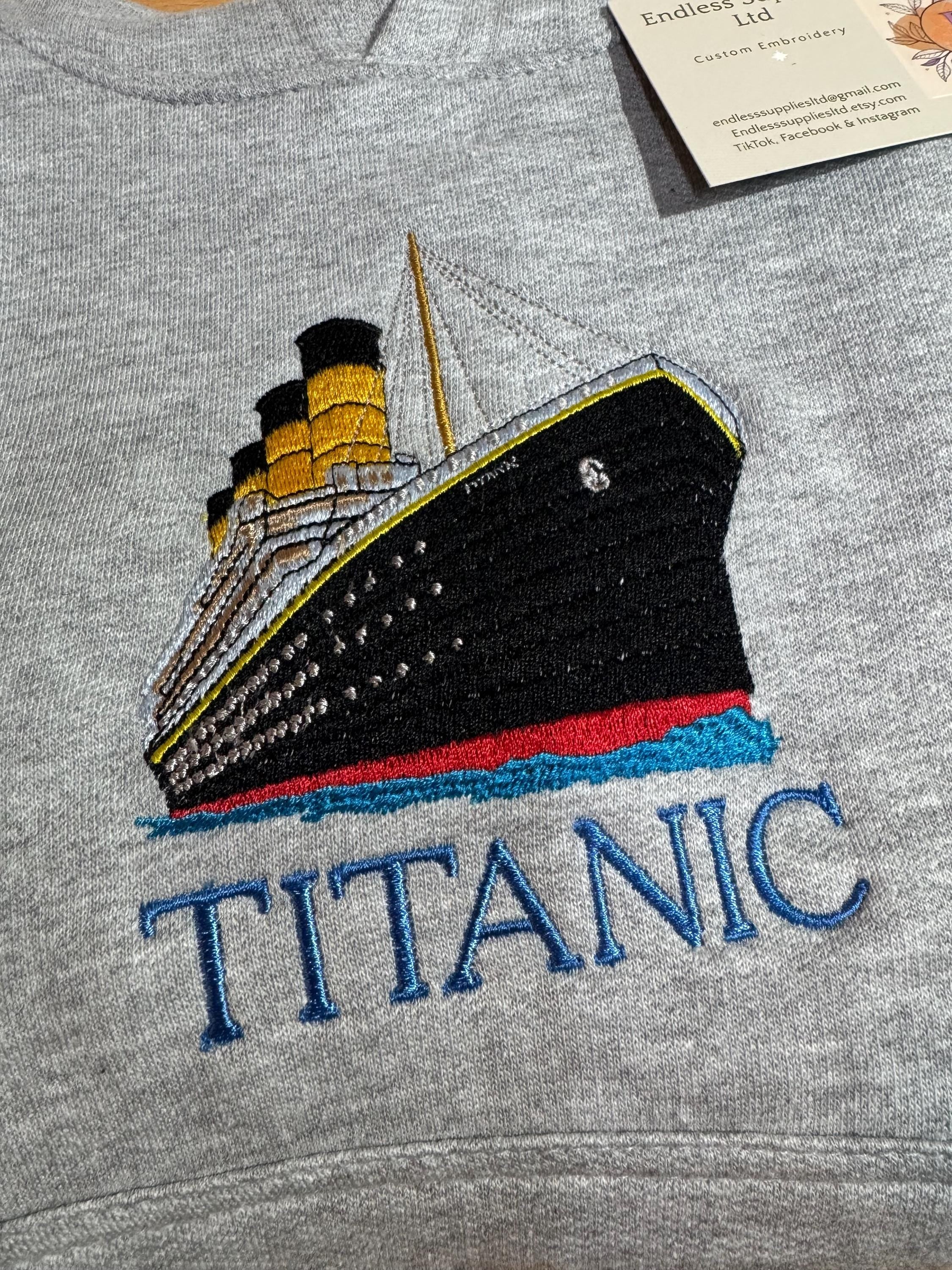 Titanic Embroidered sweater childrens