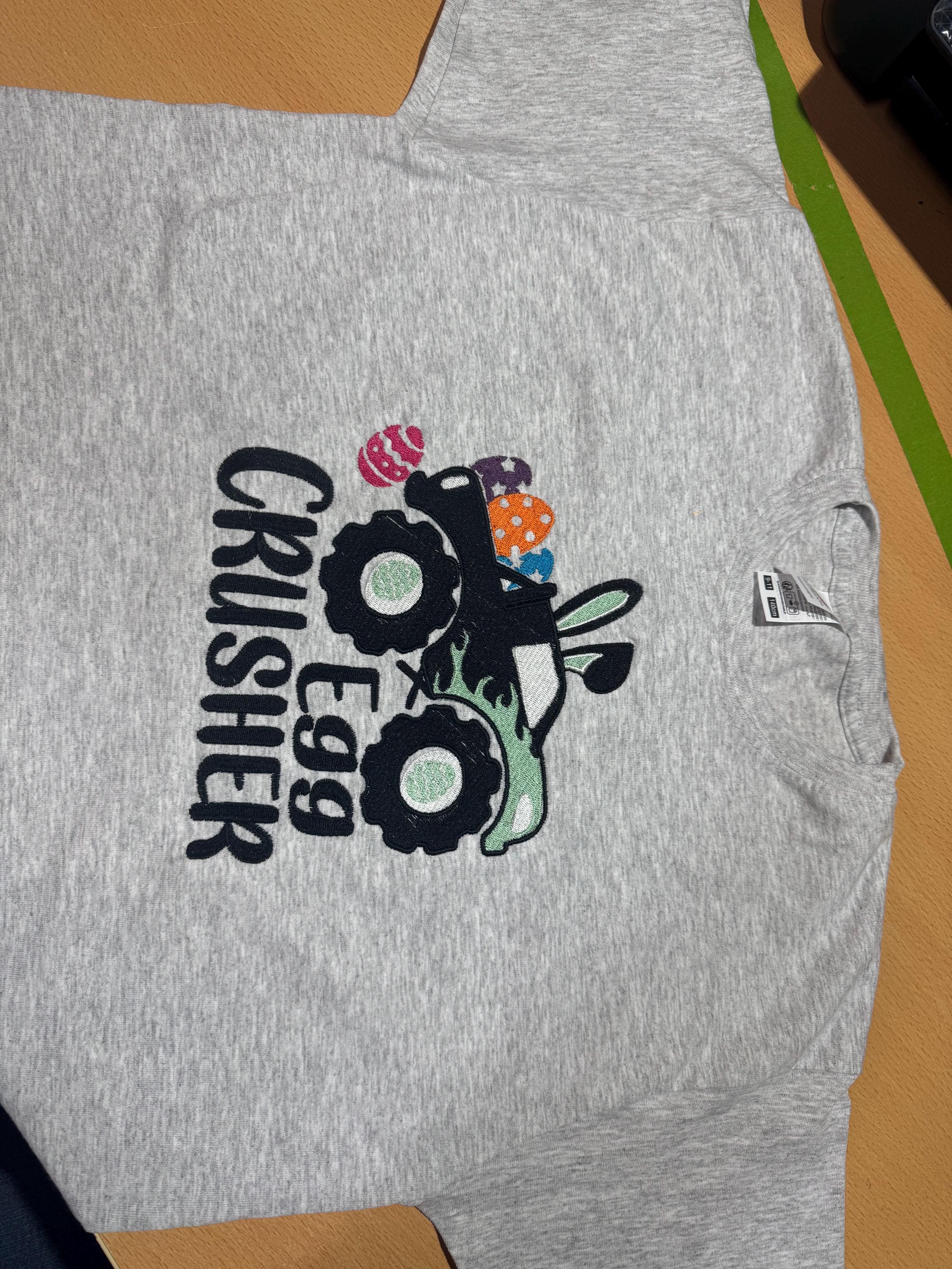 Easter monster truck embroidered tshirt