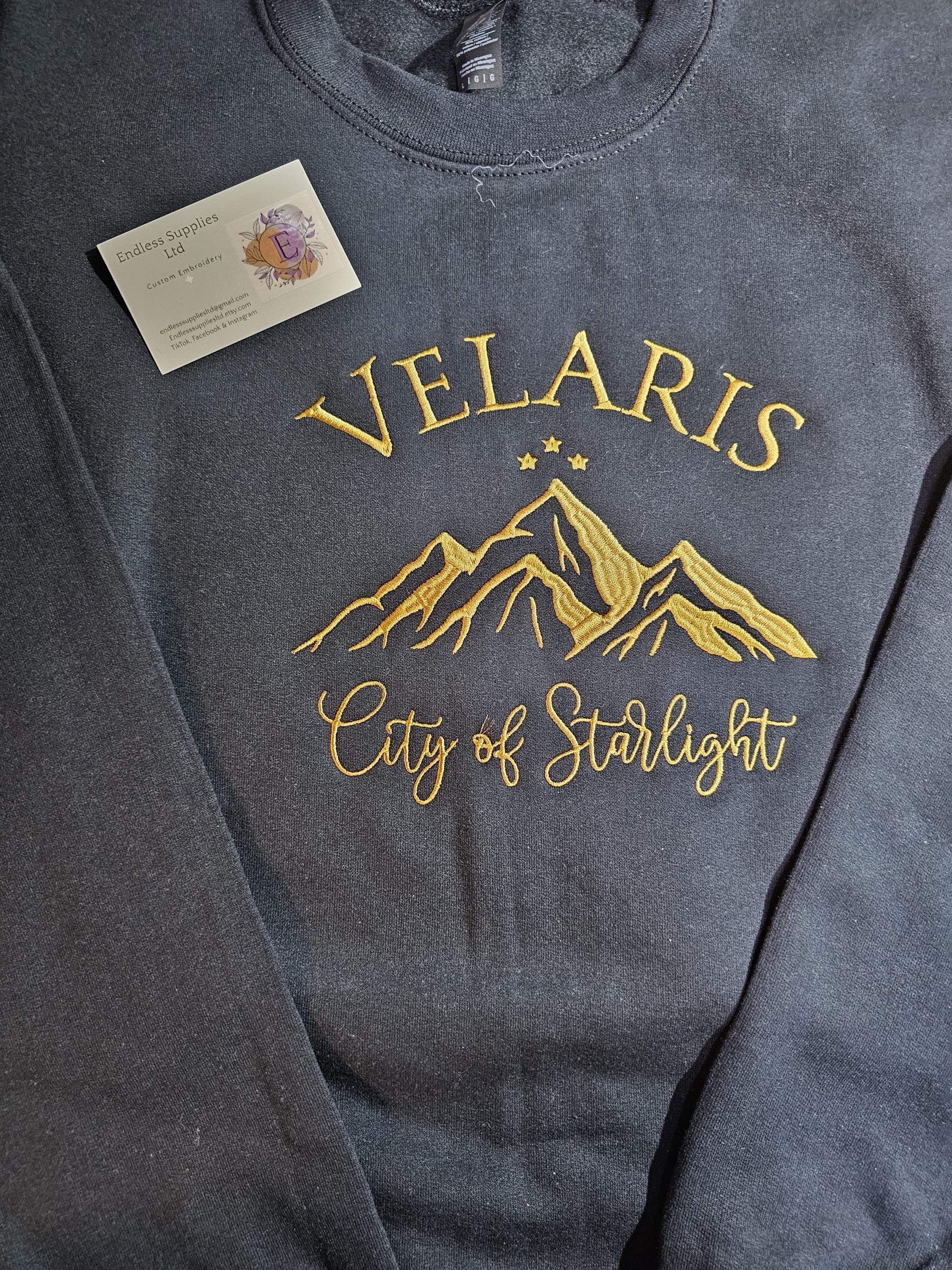 Velaris Embroidered Sweatshirt: City of Starlight Bookish Jumper