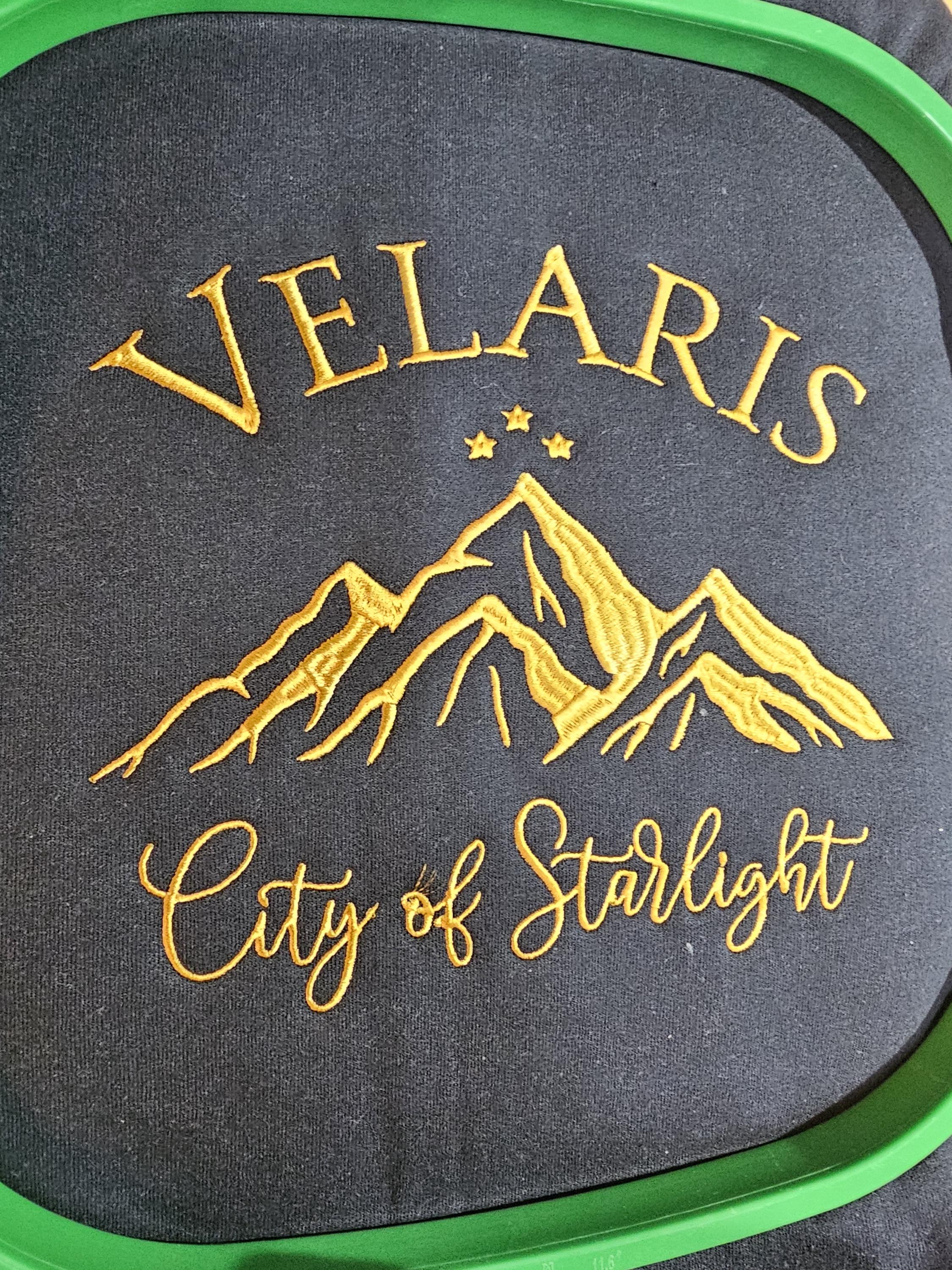 Velaris Embroidered Hoody: City of Starlight, Bookish Unisex Jumper