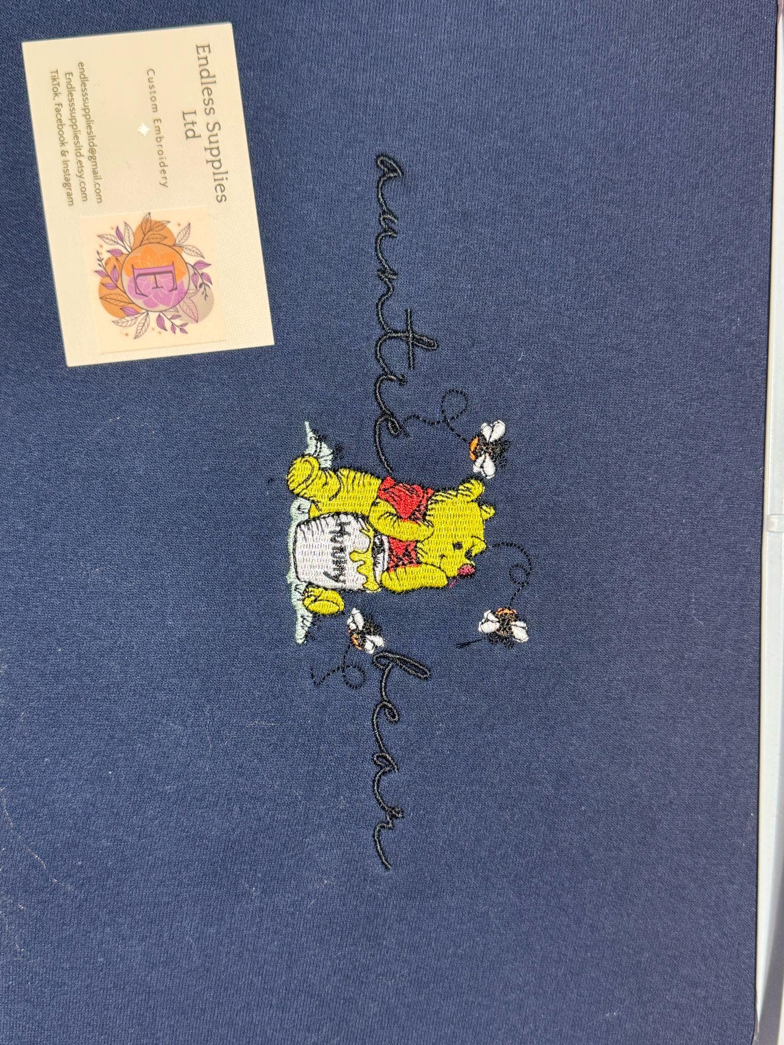 Auntie Bear Embroidered Hoody