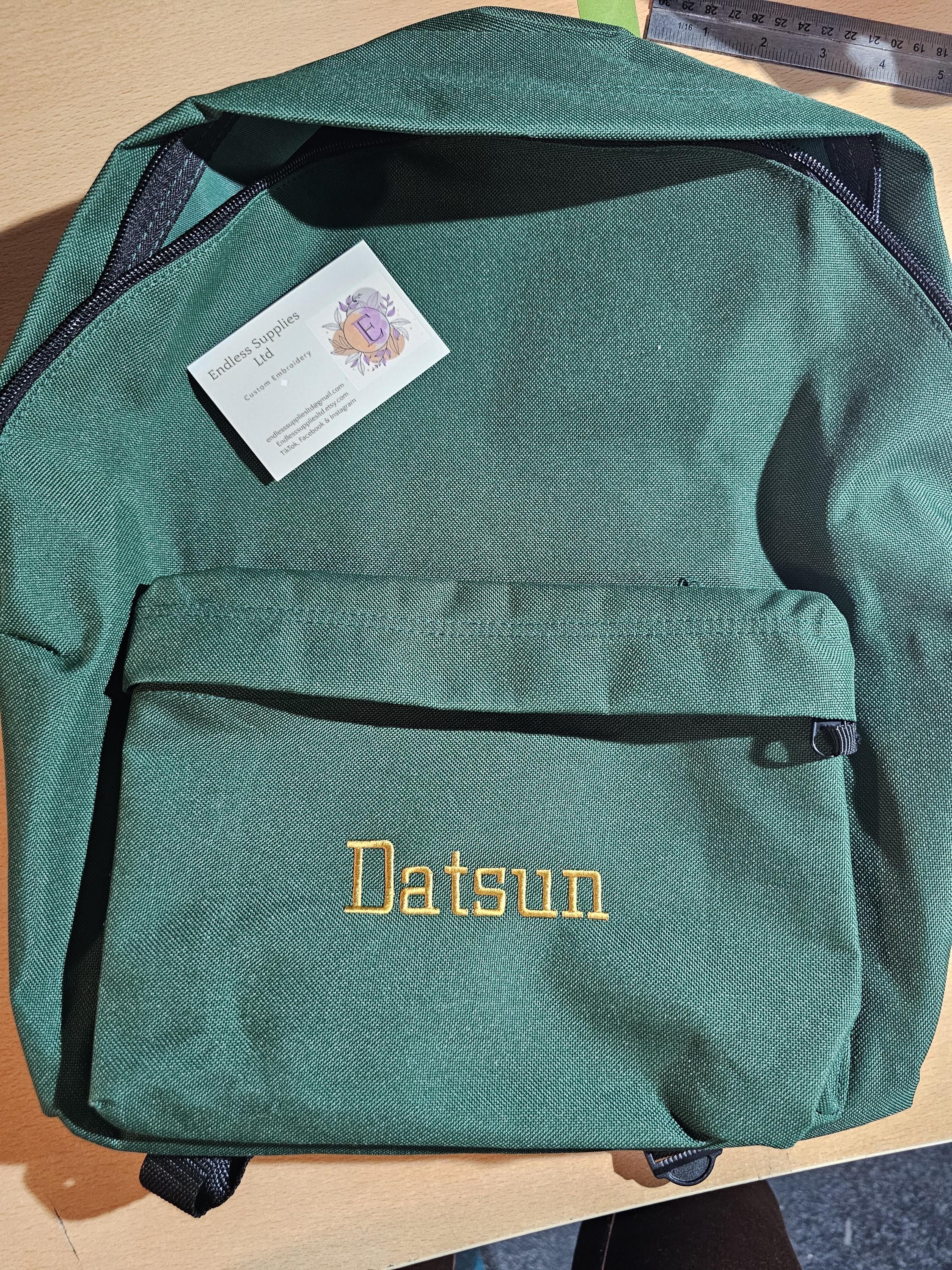 Personalised Embroidered Backpack