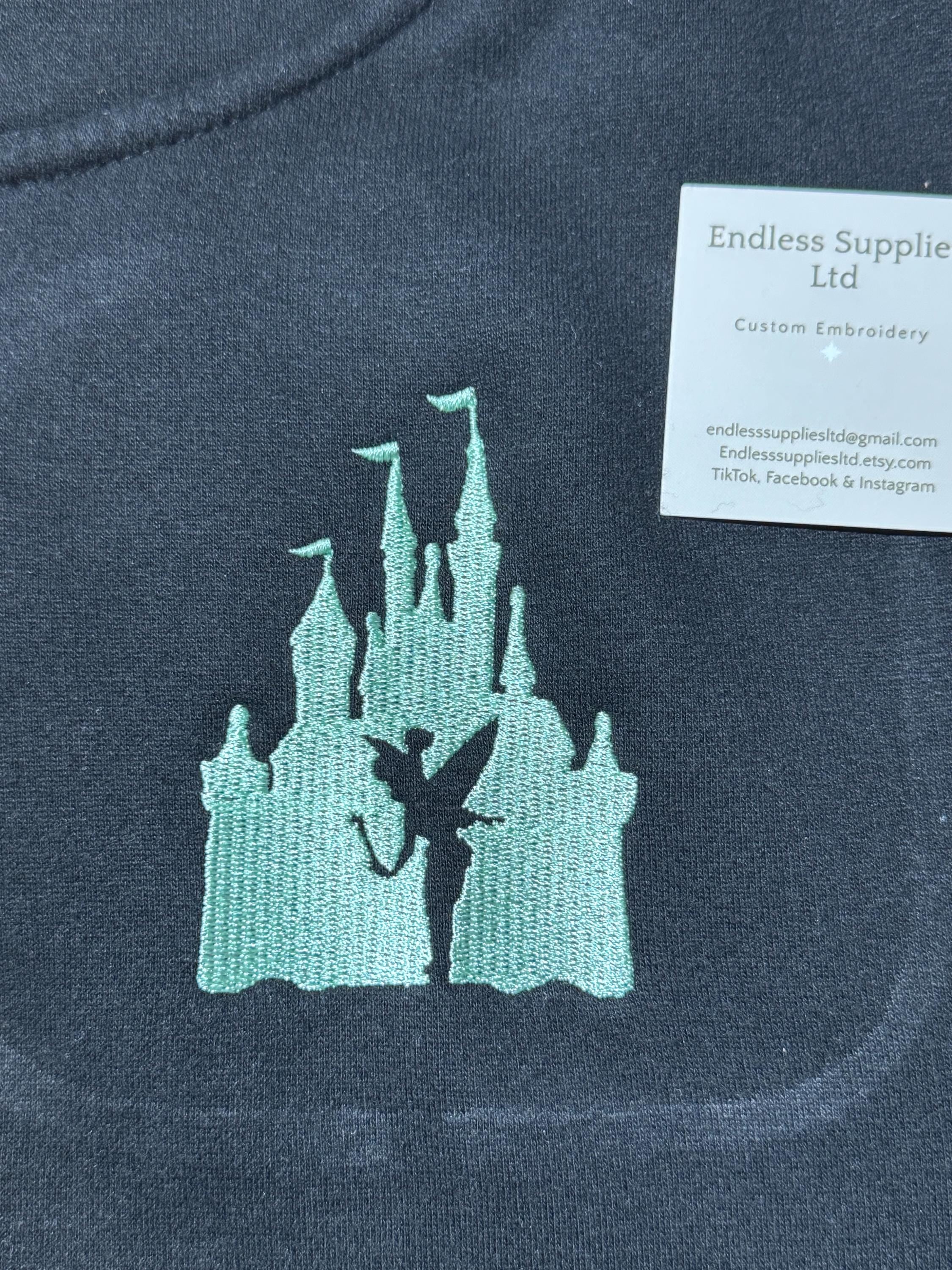 Fairy castle Embroidered zip up