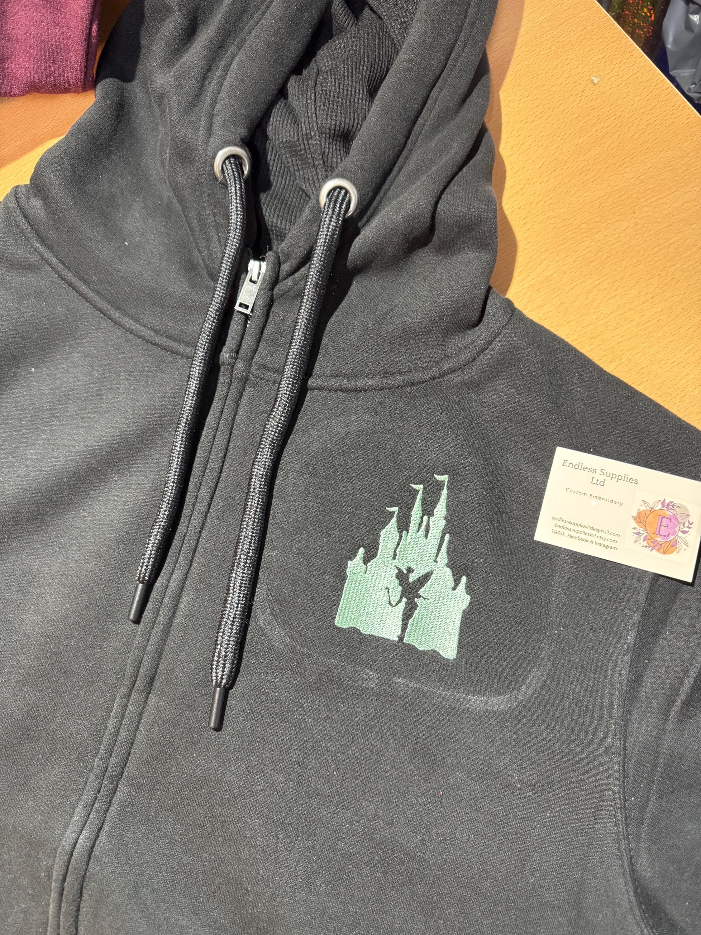 Fairy castle Embroidered zip up
