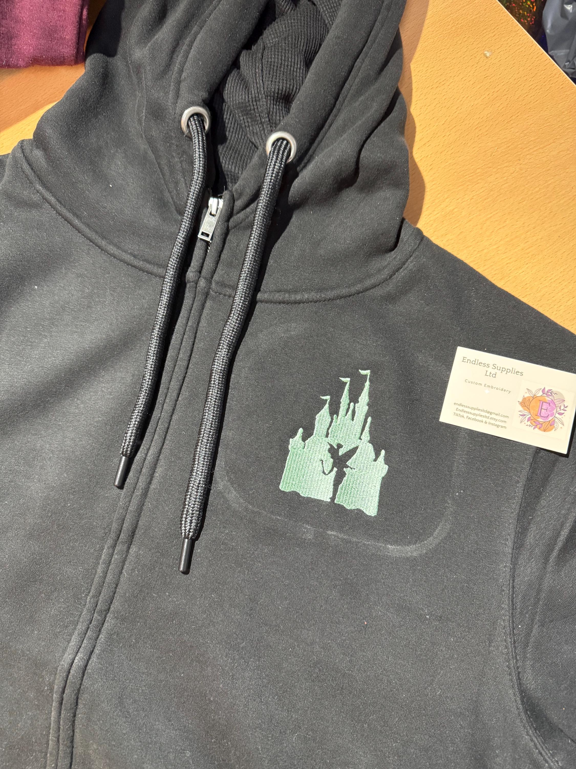 Fairy castle Embroidered zip up