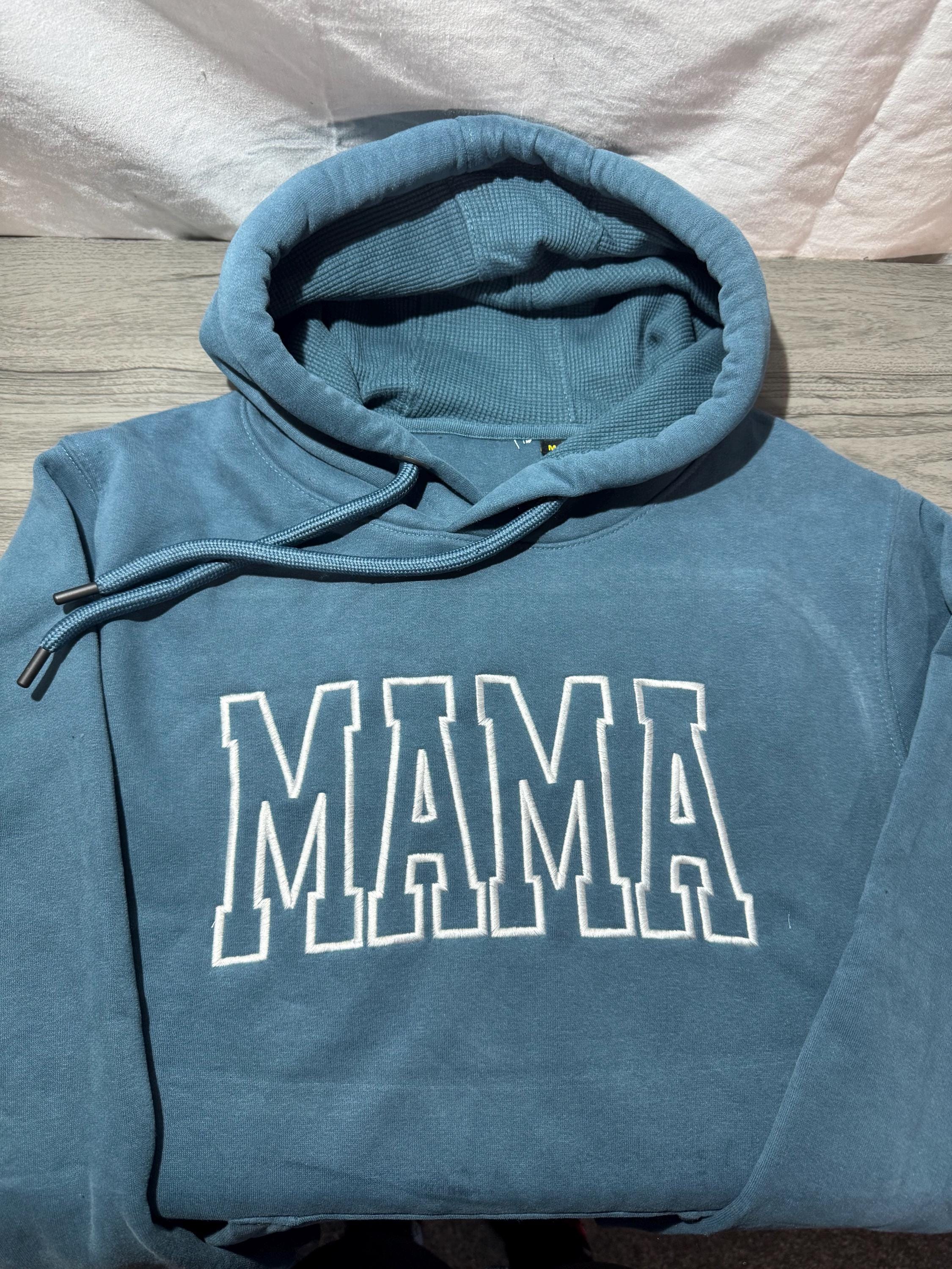 Mama personalised embroidered hoodie with childrens name