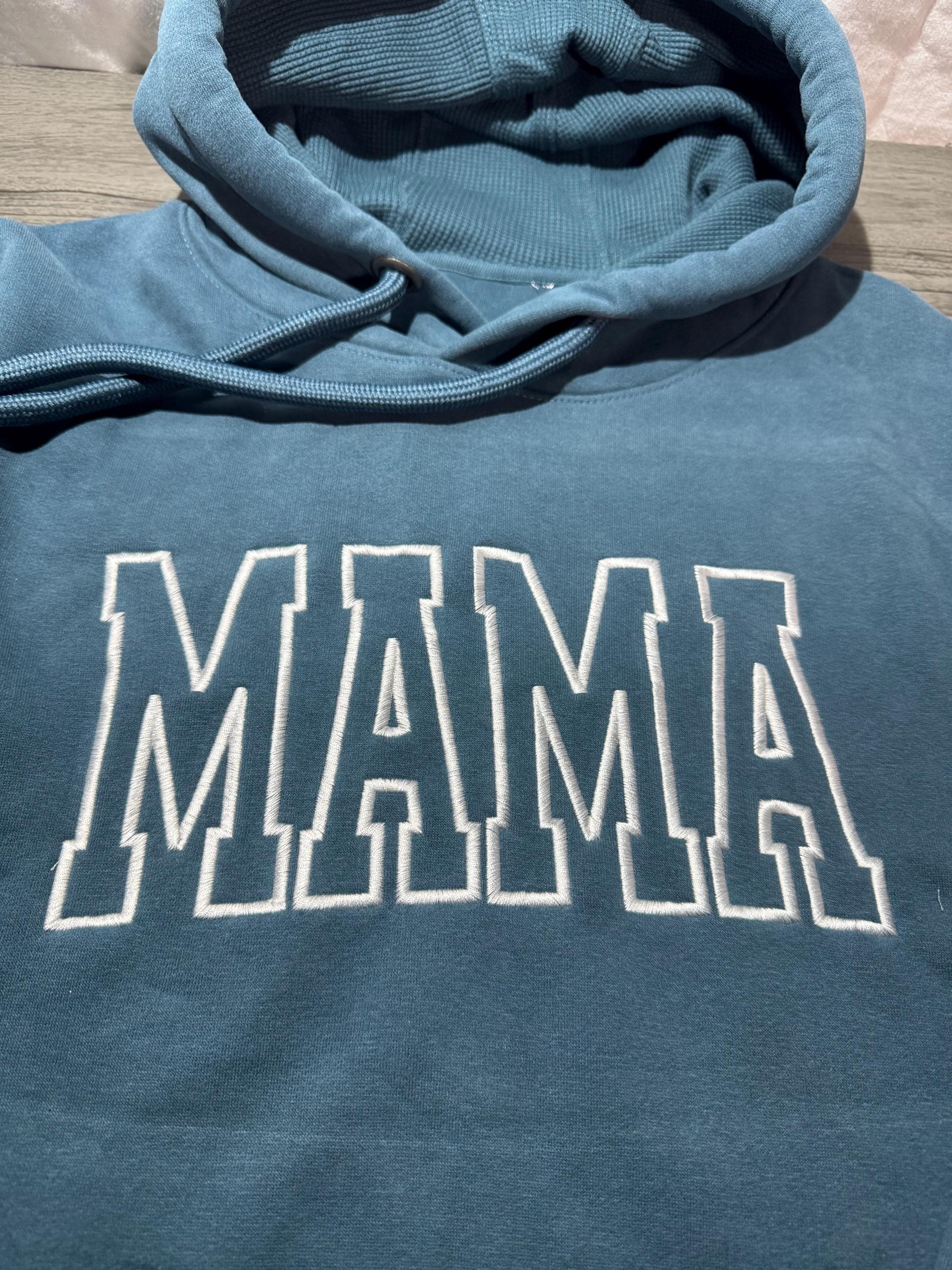 Mama personalised embroidered hoodie with childrens name