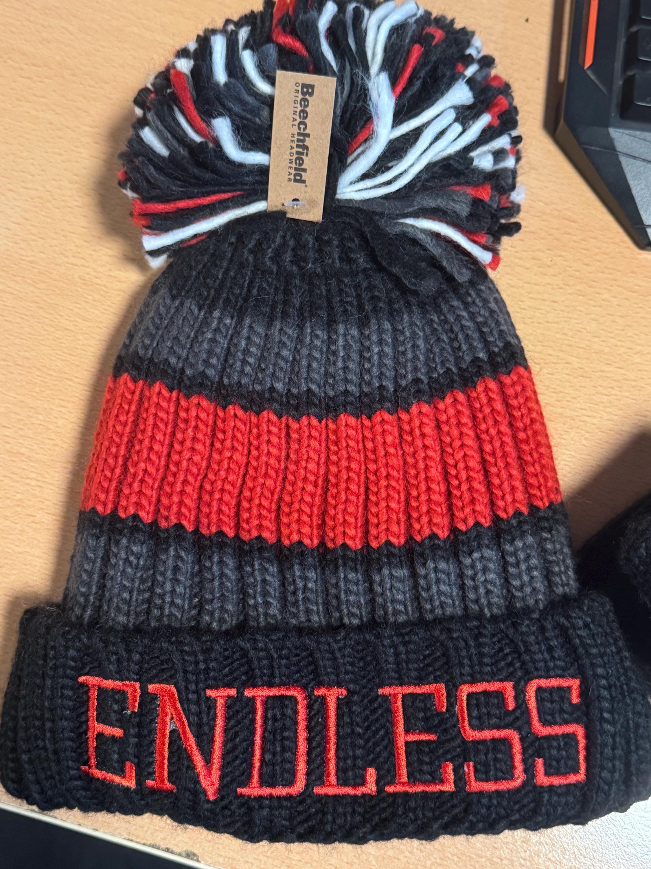 winter beanie hats embroidered name design Knitted Beanie Hat