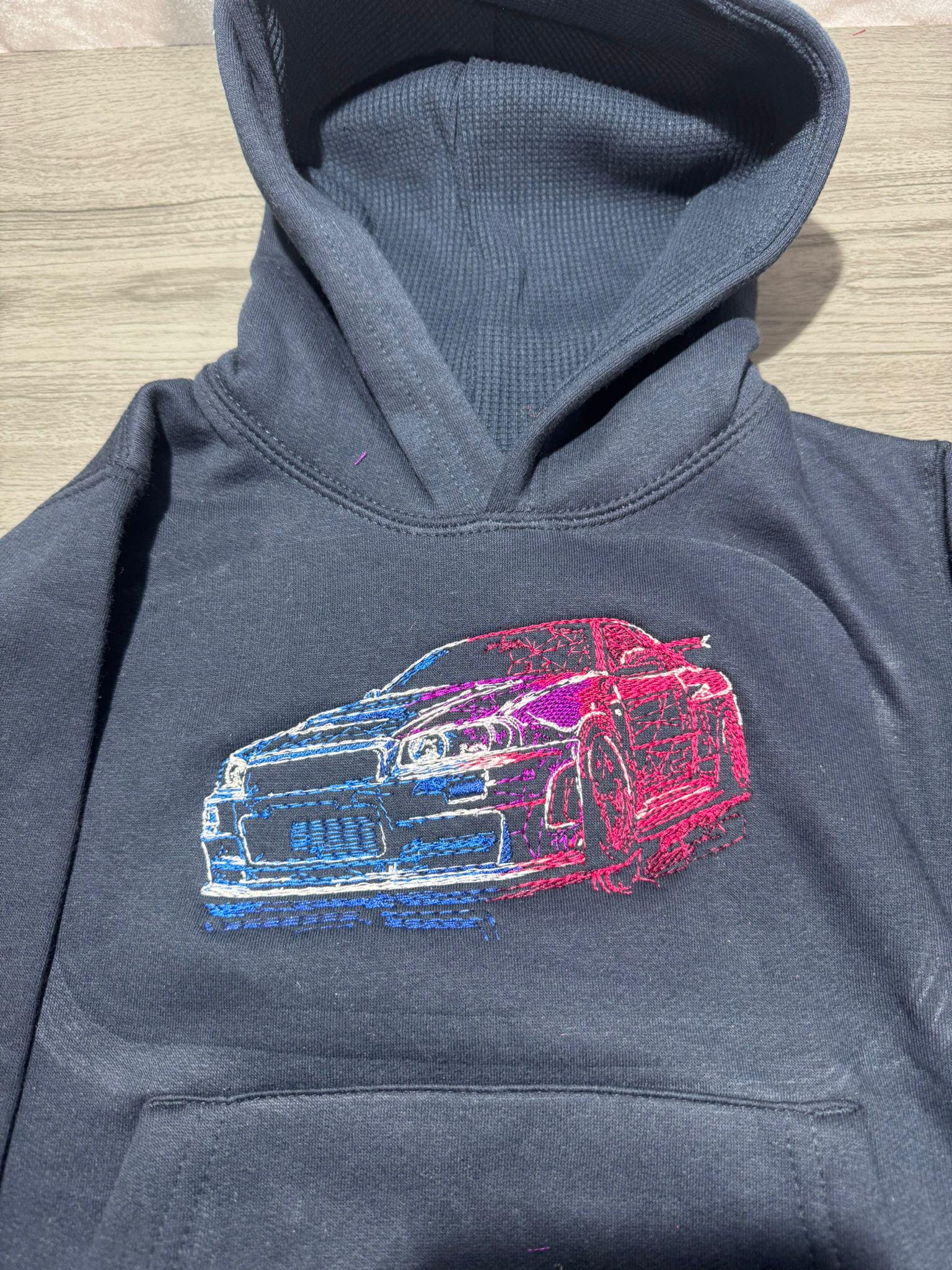 R34 Skyline Embroidered Hoody - Adults and Children