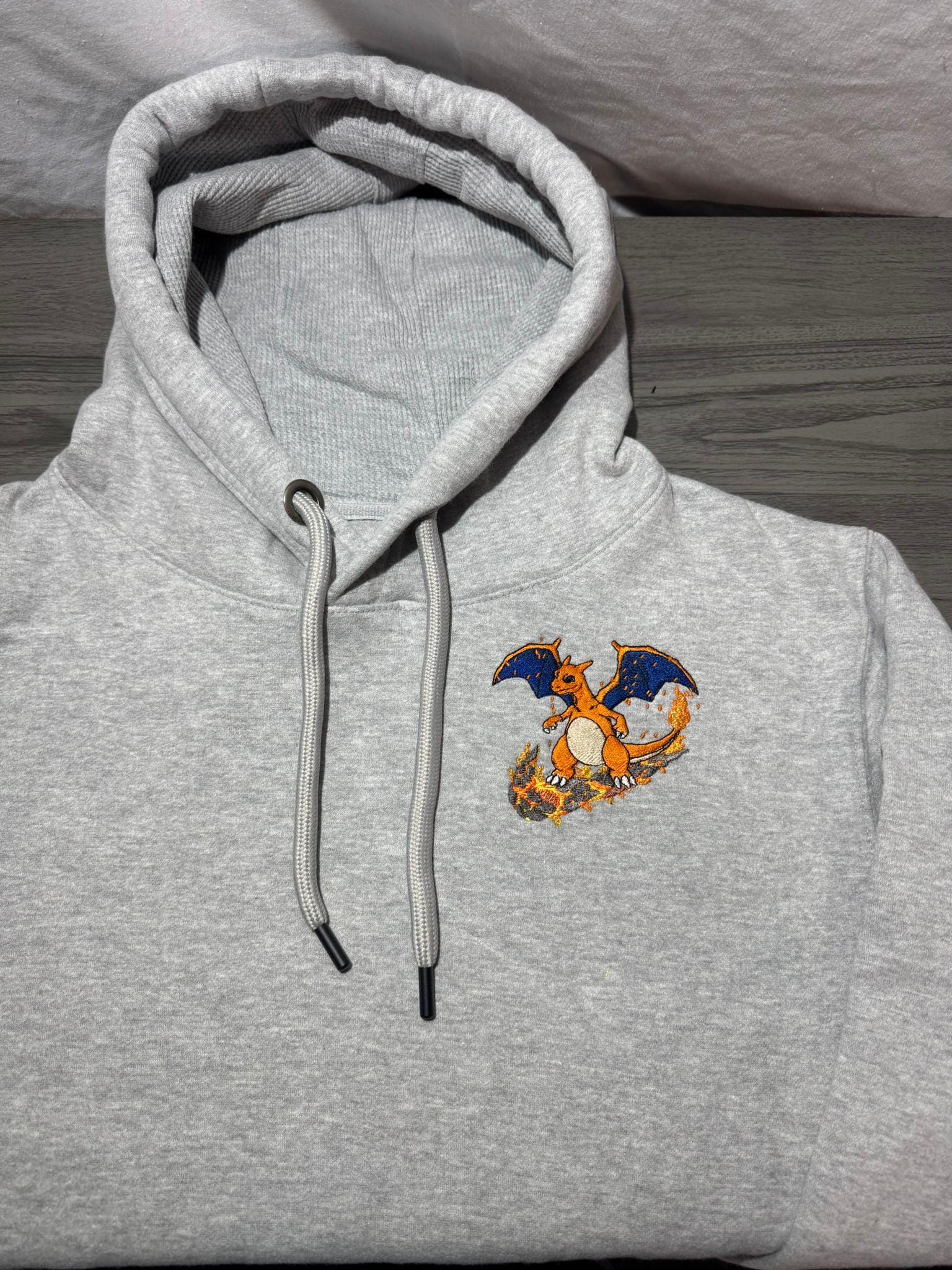 Fire Dragon Custom Embroidered Hoody - Front, Back and both Logo Designs - Adult and Children