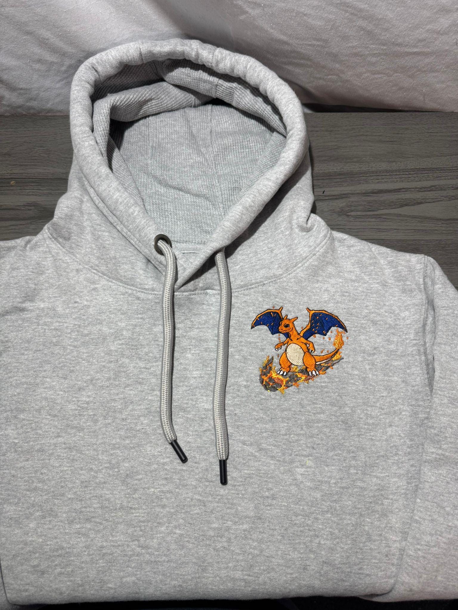 Fire Dragon Custom Embroidered Hoody - Front, Back and both Logo Designs - Adult and Children
