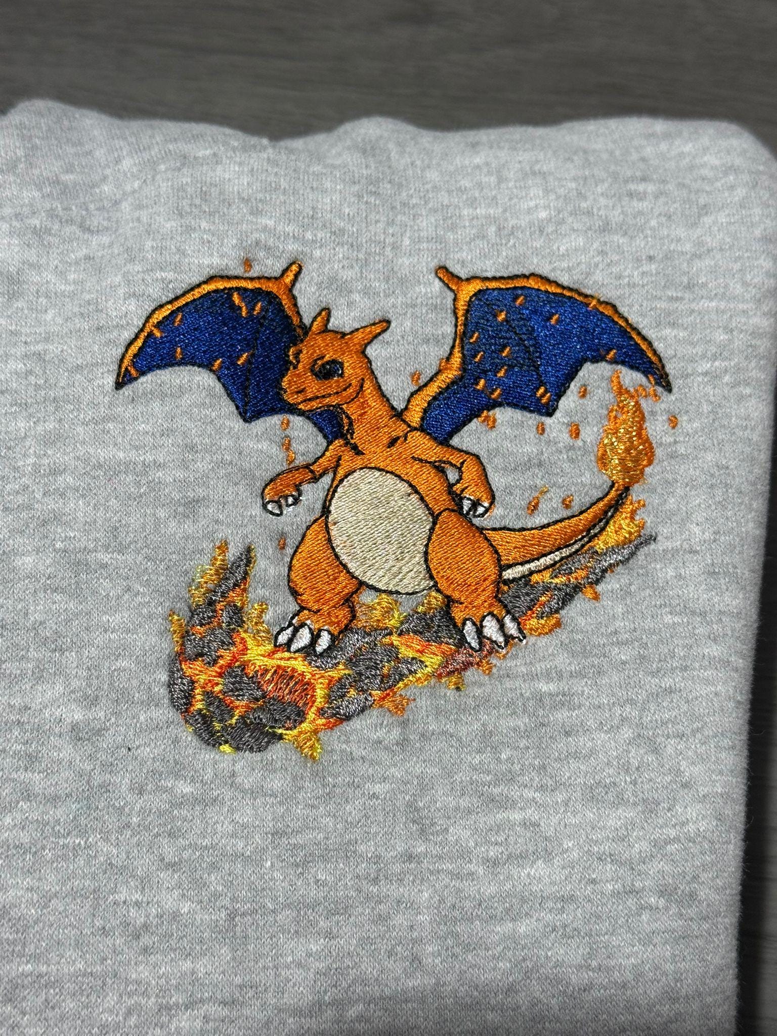 Fire Dragon Custom Embroidered Hoody - Front, Back and both Logo Designs - Adult and Children