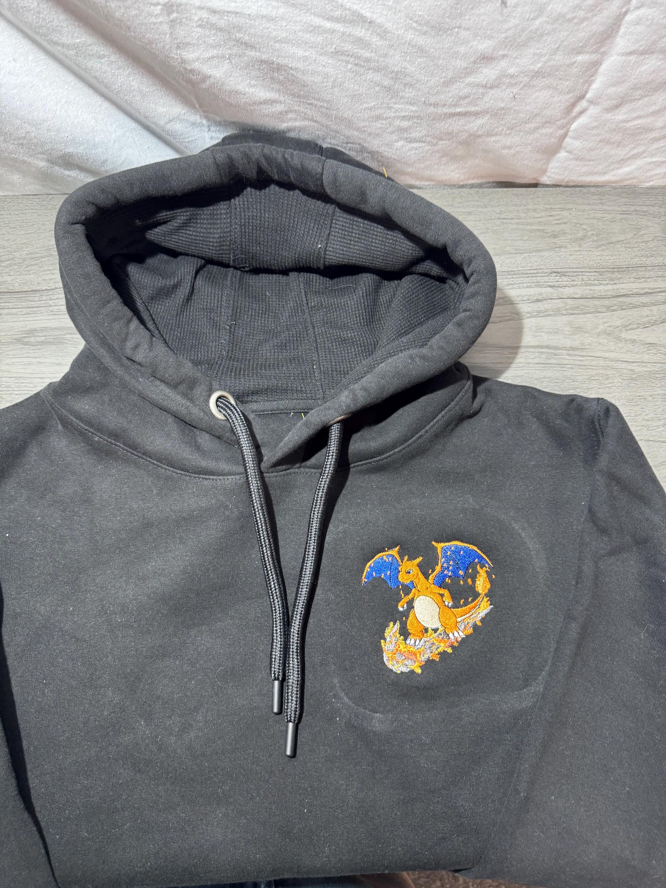 Fire Dragon Custom Embroidered Hoody - Front, Back and both Logo Designs - Adult and Children