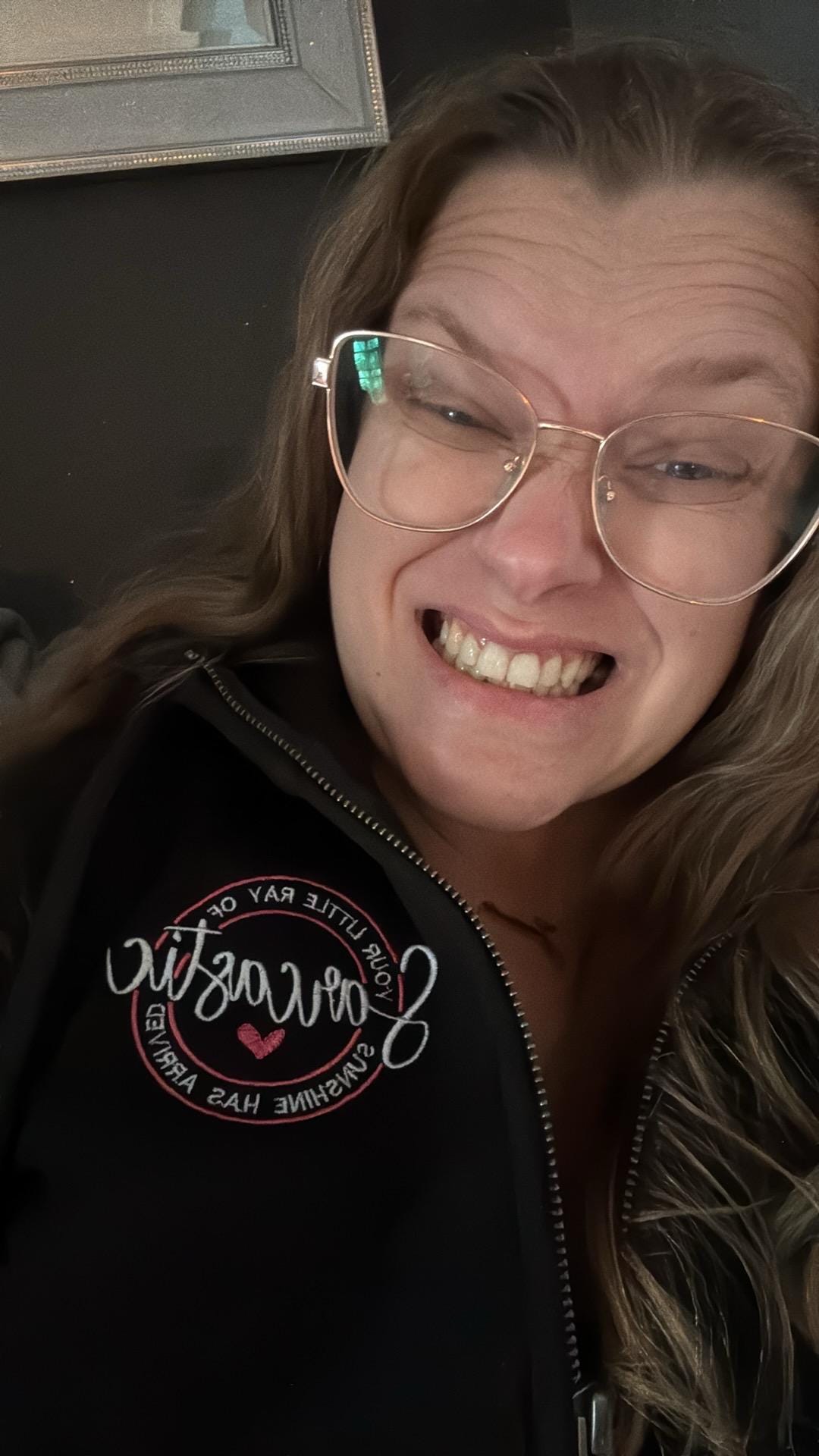 Sarcastic Ray of Sunshine Embroidered Zip Up Jacket