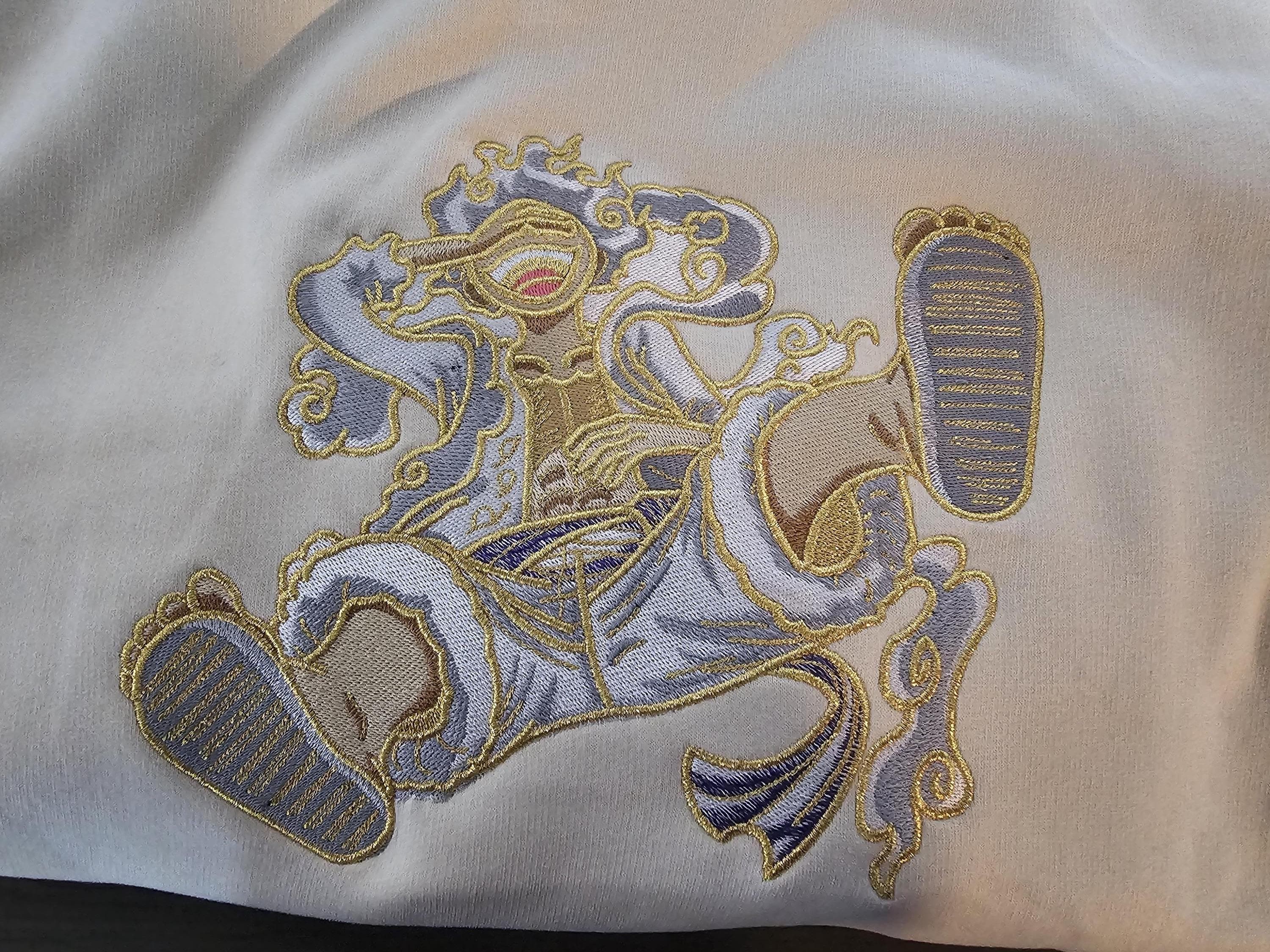 Embroidered Anime Pirate Gear 5 Hoodie - Adults and Children