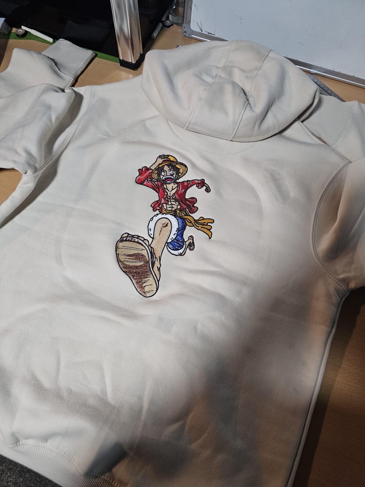 Embroidered Anime Pirate Monkey D. Luffy Hoody - Adults and Children