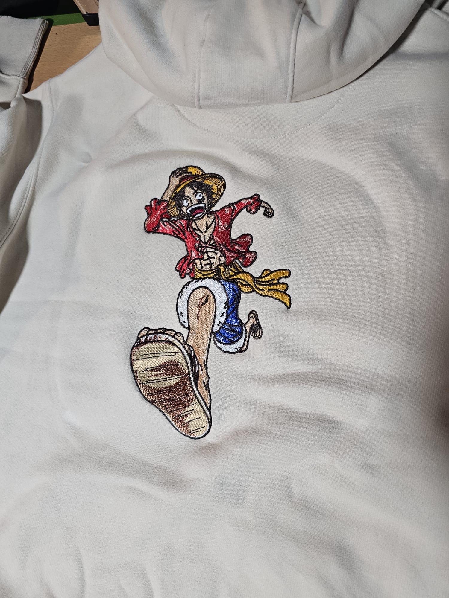 Embroidered Anime Pirate Monkey D. Luffy Hoody - Adults and Children
